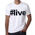 live Hashtag Men's Short Sleeve Round Neck T-shirt 00076
