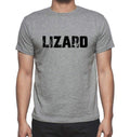 LIZARD, Grey, Men's Short Sleeve Round Neck T-shirt 00018