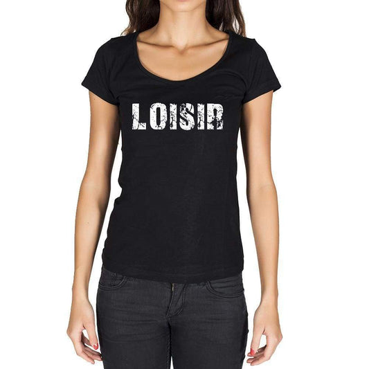 Loisir French Dictionary Womens Short Sleeve Round Neck T-Shirt 00010 - Casual