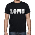 lomu T-shirt <span>à manches courtes et</span> <span>col rond</span> <span>pour hommes</span> , 4 lettres <span>Noir</span>