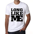 LONG, Like Me, White, Men's Short Sleeve Round Neck T-shirt 00051