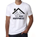 Cherchez le bonheur, T-shirt blanc pour hommes, 100% coton 00169