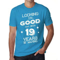 Looking This Good has been 19 Years in Making Men's T-shirt Blue Birthday Gift 00441