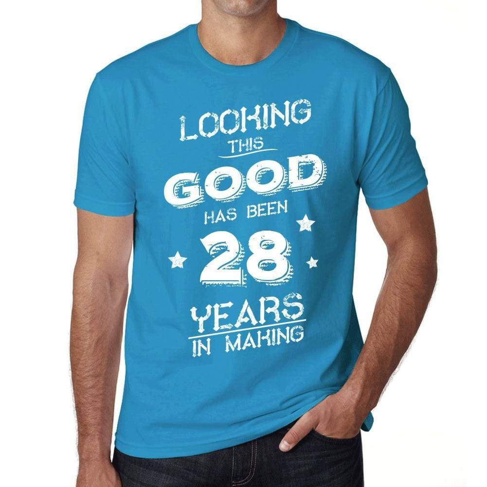 Looking This Good Has Been 28 Years In Making Mens T-Shirt Blue Birthday Gift 00441 - Blue / Xs - Casual