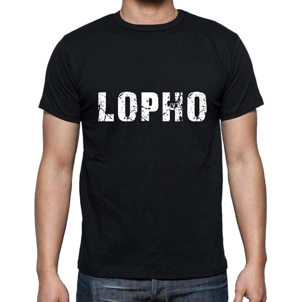 Lopho Mens Short Sleeve Round Neck T-Shirt 5 Letters Black Word 00006 - Casual