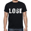 lose Men's Short Sleeve Round Neck T-shirt , Black T-shirt EN
