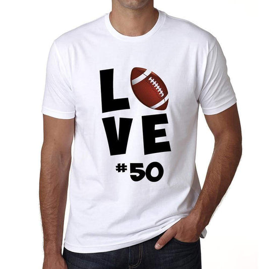 Love Sport 50 Mens Short Sleeve Round Neck T-Shirt 00117 - White / S - Casual