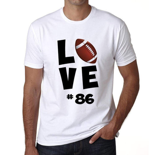 Love Sport 86 Mens Short Sleeve Round Neck T-Shirt 00117 - White / S - Casual