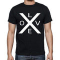 Love X Men's Short Sleeve Round Neck T-shirt , Black T-shirt EN