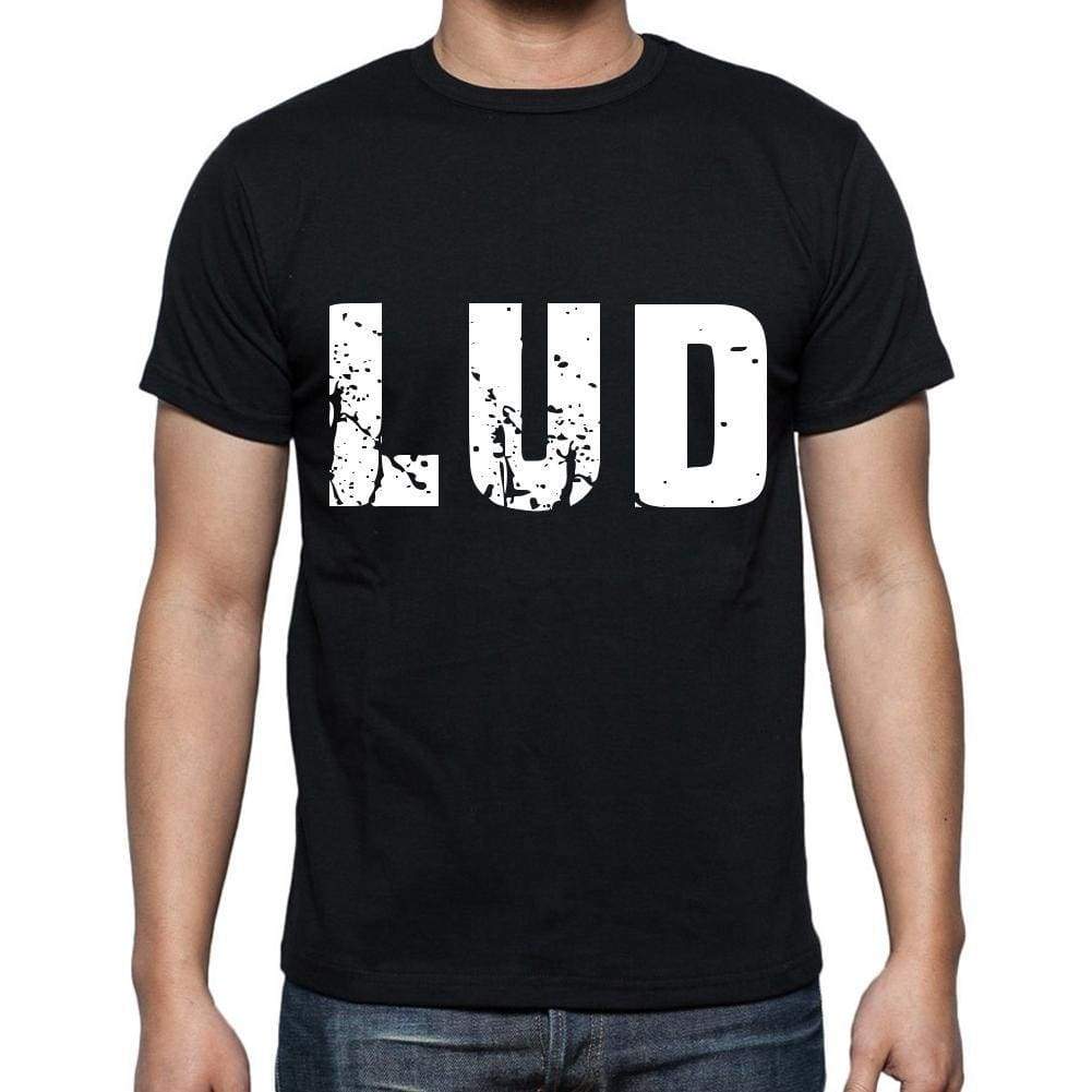 Lud Men T Shirts Short Sleeve T Shirts Men Tee Shirts For Men Cotton Black 3 Letters - Casual