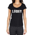 lüder, Villes allemandes <span>Noir</span> , <span>Femme</span> <span>manches courtes</span> <span>Col rond</span> 00002