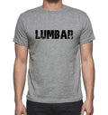 LUMBAR, Grey, Men's Short Sleeve Round Neck T-shirt 00018