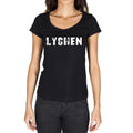 lychen, German Cities Black, Women's Short Sleeve Round Neck T-shirt 00002