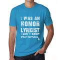 LYRICIST What Happened, Blue, Men's Short Sleeve Round Neck T-shirt, gift t-shirt 00322