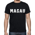 macau Men's T-Shirt Short Sleeve Round Neck Black t shirt for men