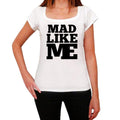 MAD, Like Me, White, Women's Short Sleeve Round Neck T-shirt