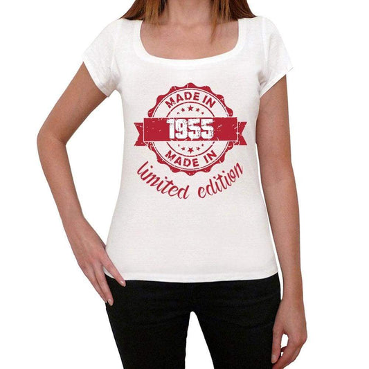 Made In 1955 Limited Edition Womens T-Shirt White Birthday Gift 00425 - White / Xs - Casual
