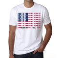 Made in USA bar code Men's Short Sleeve Round Neck T-shirt