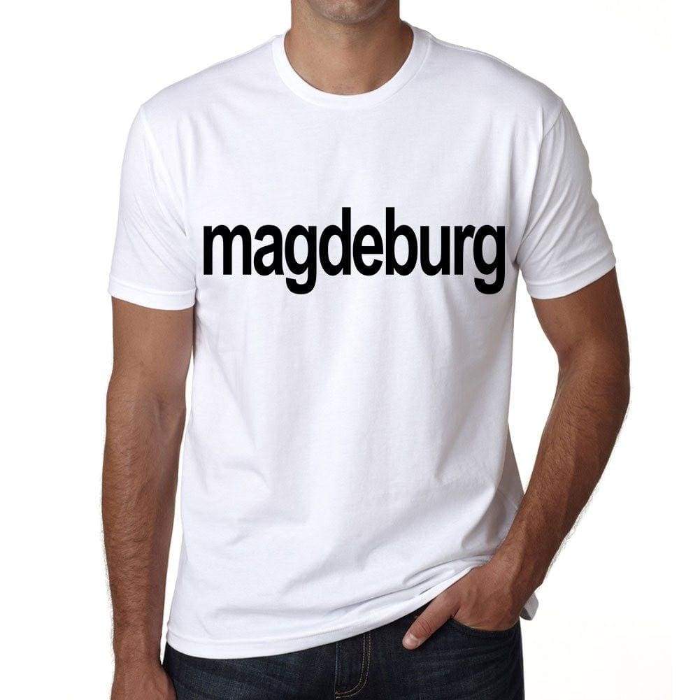 Magdeburg 100% German City White Mens Short Sleeve Round Neck T-Shirt 00001 - Casual