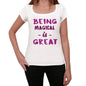 Magical Being Great White Womens Short Sleeve Round Neck T-Shirt Gift T-Shirt 00323 - White / Xs - Casual