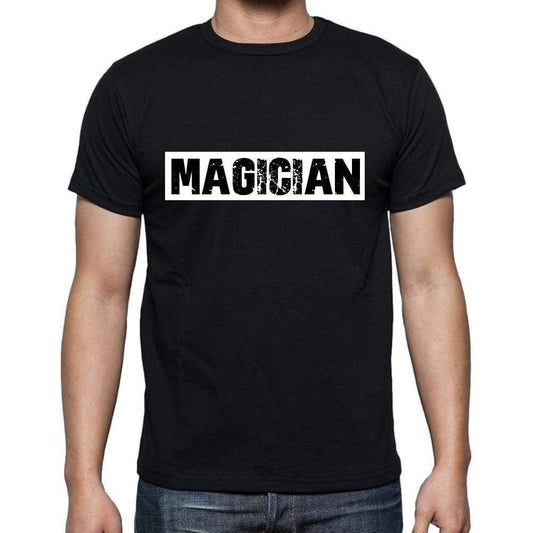 Magician T Shirt Mens T-Shirt Occupation S Size Black Cotton - T-Shirt