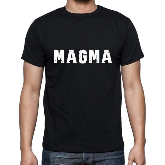 Magma Mens Short Sleeve Round Neck T-Shirt 5 Letters Black Word 00006 - Casual