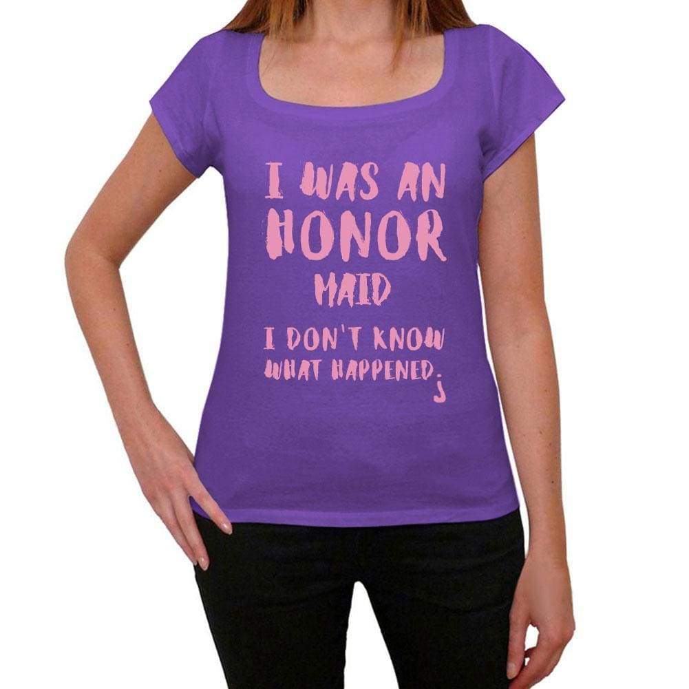 Maid What Happened Purple Womens Short Sleeve Round Neck T-Shirt Gift T-Shirt 00321 - Purple / Xs - Casual