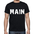 main Men's Short Sleeve Round Neck T-shirt , Black T-shirt EN