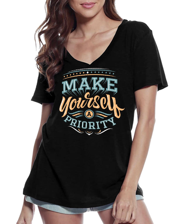 ULTRABASIC Women's T-Shirt Maker of Pretty Things - Short Sleeve Tee Shirt  Tops