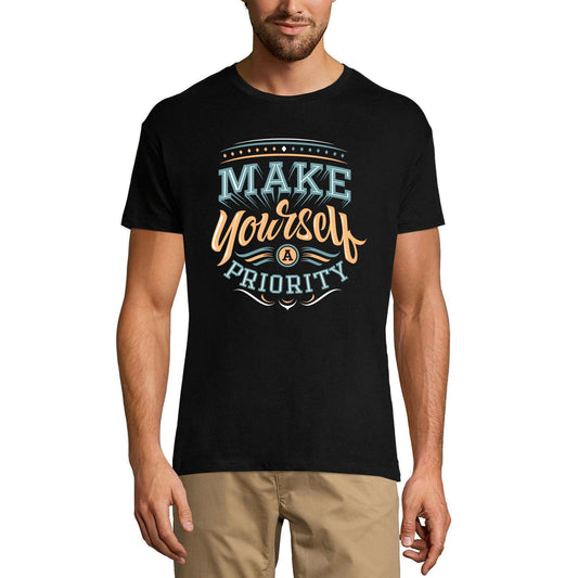 ULTRABASIC Men's T-Shirt Make Yourself A Priority - Short Sleeve Tee shirt