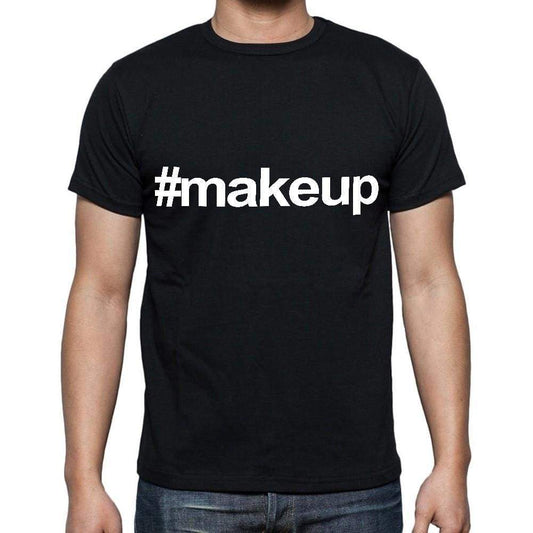 Makeup Mens Short Sleeve Round Neck T-Shirt Black T-Shirt En