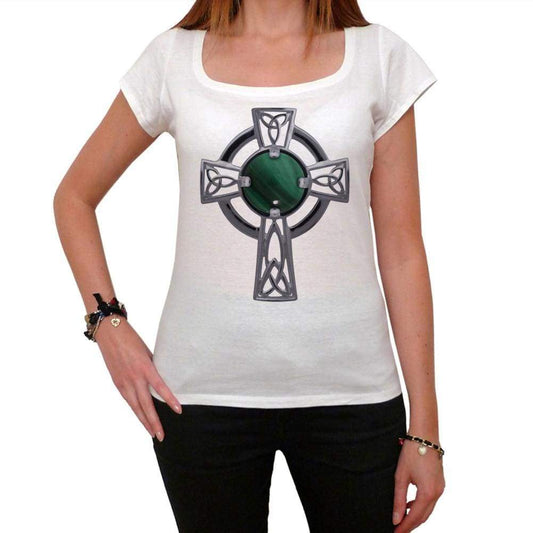Malachite Celtic Cross T-Shirt For Women T Shirt Gift - T-Shirt