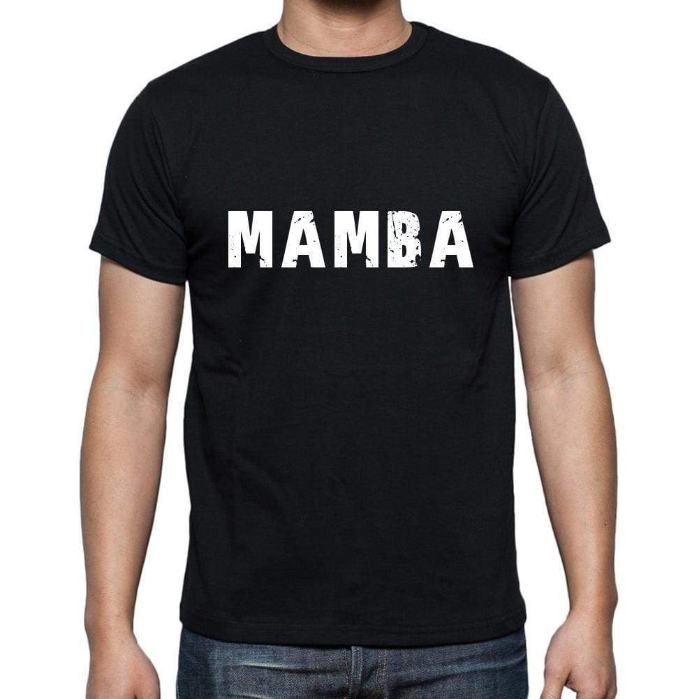 Mamba Mens Short Sleeve Round Neck T-Shirt 5 Letters Black Word 00006 - Casual