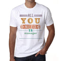 manager, Men's Short Sleeve Round Neck T-shirt 00025