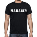 manager Men's Short Sleeve Round Neck T-shirt , Black T-shirt EN