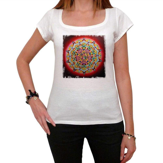 Mandala 1 White Womens T-Shirt 100% Cotton 00176