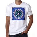 Mandala 10 H, Men's White tee, 100% Cotton 00175