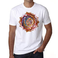 Mandala 13 H Spider Web Hypnotic, Weißes Herren-T-Shirt, 100 % Baumwolle 00175
