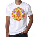 Mandala 17 H, Men's White tee, 100% Cotton 00175