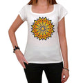 Mandala 19, White Women's T-shirt, 100% cotton 00176