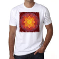 Mandala 2 H, Weißes Herren-T-Shirt, 100 % Baumwolle 00175
