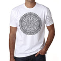 Mandala 20 H, Men's White tee, 100% Cotton 00175