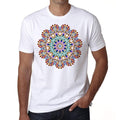 Mandala 22 H, weißes Herren-T-Shirt, 100 % Baumwolle 00175
