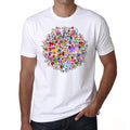 Mandala 25 H, weißes Herren-T-Shirt, 100 % Baumwolle 00175