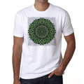 Mandala 6 H, Men's White tee, 100% Cotton 00175