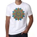 Mandala 8 H, Men's White tee, 100% Cotton 00175