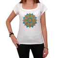 Mandala 8, weißes Damen-T-Shirt, 100 % Baumwolle 00176