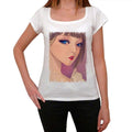 Manga blonde girl with blue eyes, T-Shirt for women,t shirt gift 00088