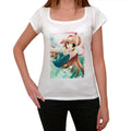 Manga girl green dress, T-Shirt for women,t shirt gift 00088