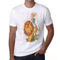 Manga girl on a lion, Men's T-Shirt,t shirt gift 00089